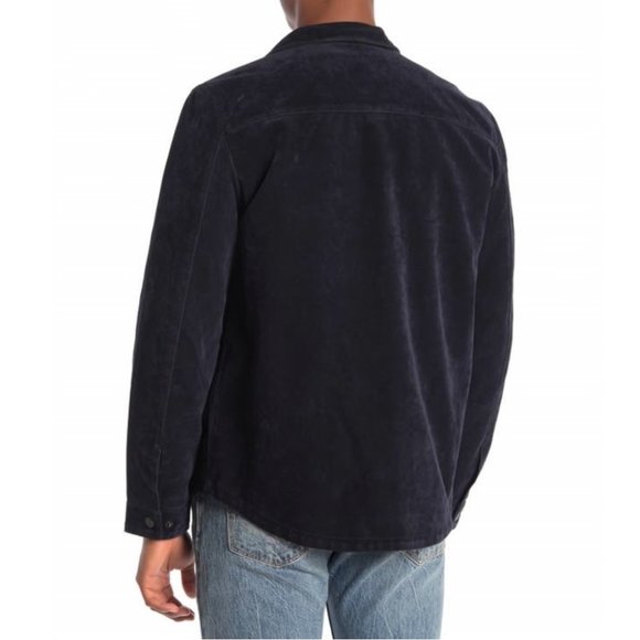 Levi's Final Sale Men's Rugged Faux Suede Dual Chest Pocket Shirt Jacket Navy XL - Picture 2 of 4